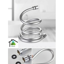 Mintev Gri Pvc Malzeme Ultra Dayanıklı Kırılmaz Patlamaz Kaliteli Banyo Duş Hortumu Gri