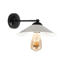 Dylight Retro Metal Dekoratif Siyah Beyaz Duvar Aplik Beyaz