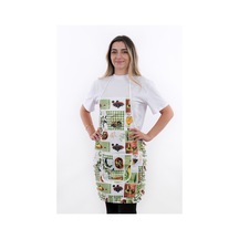 Jarse Frilly İkili Paket Sıvı Geçirmez Su Geçirmez Mutfak Önlüğü Zeytin