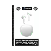 Sürümü Bağlantısı Bluetooth Kulaklık Kulak İçi Rgb Işıklı Oyuncu Kulaklık Xt92 Beyaz