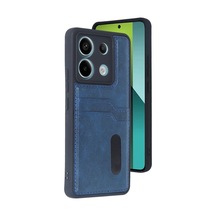 Xiaomi Redmi Note 13 Pro 4g Kılıf Sara Kartvizitli Deri Kılıf - Lacivert -