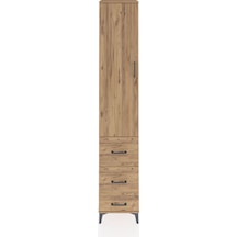 Hyperion Dolap 2 Raflı 3 Çekmeceli Tek Askılı 44x44x243 Çam-çam Çam