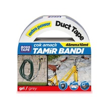 Boss Tape Kanal Tamir Bandi, 10 Metre Uzunluk X 48 Mm Kalinlik, Gri