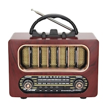 Orta Boy Retro Ahşap Tasarım Bluetooth Hoparlörlü Radyo - Fm/am Destekli, Şarjlı Ve Taşınabiliri Radyo Ns-6636 5250 38894572