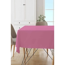 Pembe Sade Tek Renk Leke Tutmaz Premium Masa Örtüsü Mso014n11