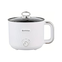 Honeybeeshop Beyaz 1 8l Tek Katmanli Elektrikli Pisirme Makinesi Zarif Gorus Kompakt Kapasite Uc Yemek Icin Bir Tencere Iki Kisi