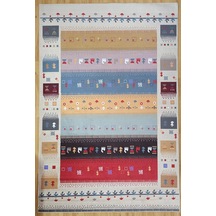 Renkli Ve Figürlü Modern Kilim Halı - 12664ou Çok Renkli