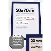 Lacivert-20mm-50x70 Cm Mat Pvc Li Camsız Fotoğraf 1000 Parça Puzzle Belge Çerçeve Yatay Dikey Asılabilme 95397697