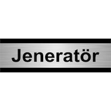 Jeneratör 5x20cm Gümüş Renk Metal Yönlendirme Levhası