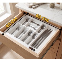 60x45 Cm. 9 Gözlü Beyaz Çekmece Içi Kaşıklık 54 41 Cm'e Kadar Kesebilirsiniz