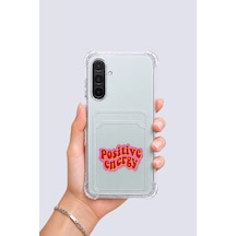 Samsung Galaxy Uyumlu A56 Kartlıklı Pozitif Enerji Desenli Kılıf Mh-hs9539-3597