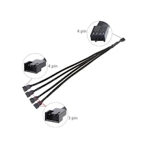 4 Pin Fan Çoklayıcı Y Pwm Çoklayıcı Splitter Kablosu 4 Port Çok Renkli