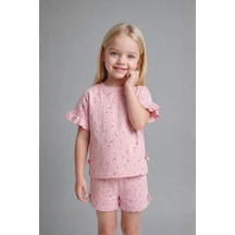 Defacto Çiçeki 2li Pembe Takım Kız Bebek H7883a526smpn666 Pembe-pn666