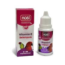 Hobi Tüm Kuşlar İçin E Vitamini + Selenyum Kızıştırıcı Özellikli Vitamin 30 Ml
