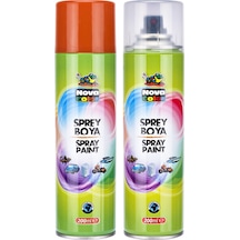 Nova Color Turuncu Sprey Boya Sprey Vernik 2 Li Set