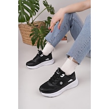 Nesilshoes Nesil Shoes Queen 2105 Siyah Beyaz Kadın Senakers Siyah&beyaz