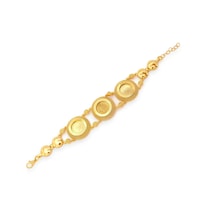 Altın Kaplama İmitasyon Desenli Üç Çeyrek Altınlı Bileklik Blk-1193 Altın