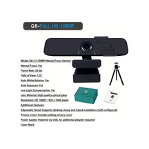 Dashanshop Exhqdr 1080p Full Hd Manuel Odaklı Usb Web Kamerası 120 Geniş Açı Lens, Privacy Cover Ve Tripod Uyumlu