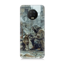 İnfinix Note 7 Uyumlu Köpek Ve Adam Desenli Silikon Kılıf