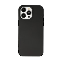 İphone 15 Pro Kılıf Nano İçi Kadife Silikon - Siyah