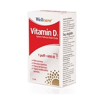 Wellcare Vitamin D3 600 Iu 5 Ml Sprey Aromasız Renkli Sku: Smgstk9ca2272d45