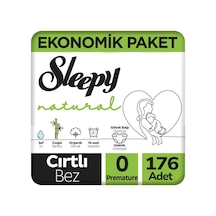 Sleepy 0 Beden Prematüre Bebek Bezi Natural Ekonomik Paket 44x4 176 Adet 0 Numara