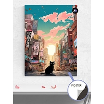 Tokyolu Kedi Manga Anime Poster - Afiş - Dekoratif Duvar Posteri