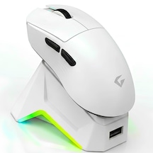 Iceberg 1000 Hz Pixart3311 Şarj İstasyonlu Rgb Kablosuz Mouse 55gr 12800dpı 2.4 Ghz. Bluetooth Kablolu Ultra Hafif Oyuncu Mouse