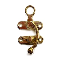 Kancalı Yay Gözü, Ahşap Kutu Klipsi - Küçük, Sarı, 100 Adet