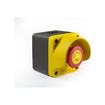 Emas M1c200ee C Sarı-gri Metal Kutu Tekli Acil Stop Emnıyet 40mm