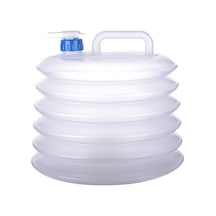 Kullanışlı Musluk Kapaklı Akordiyon Portatif 10 Litre Bidon Container Kova Şeffaf - 208277075 Şeffaf