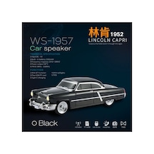 1952 Lincoln Capri Şarjlı Bluetooth Speaker Kablosuz Led Işıklı Hoparlör Fm Radyo Sd Kart Usb