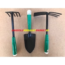 Yba Çelik Bahçe Seti Mini Kürek Mini Tırmık Mini Çapa Seti 3lü Se