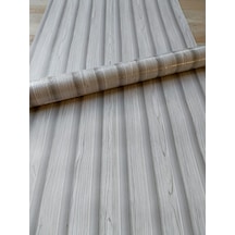 Açıl Gri Üzerine Budaklı Beyaz Çıta Desenli 3d Duvar Kağıdı 5 M²