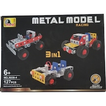 Akıllıelma-kızılkaya Racing Metal Lego Kzl-x639-4 Araçlı 3in1