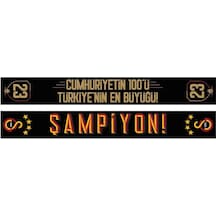 Galatasaray Lisanslı 23. Şampiyonluk Şal Atkı Ve 3 Lü Bileklik Sarı-kırmızı-gri Siyah