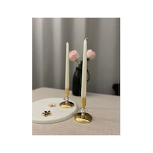 Gold Rengi Tıny Crystal 2'li Şamdan & Mumluk Seti Altın - 820457795 Altın