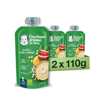 Gerber Organik Yulaflı Elma ve Mango Püresi 110g  x 2 Adet