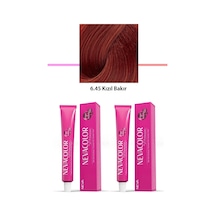 Hubrendy Tedarik 2 Li Set Premium 6.45 Kızıl Bakır - Kalıcı Krem Saç Boyası 2 X 50 G Tüp