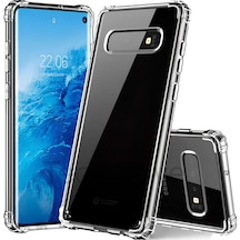 Samsung Uyumlu Galaxy S10 Kılıf Şeffaf Ekstra Darbe Korumalı Kapak