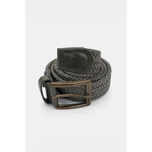 Morven Erkek Haki - Ekru Casual Lastikli Örgü Kemer 25ys006001936 Haki - Ekru