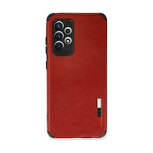 Sh Newface Samsung Galaxy  Uyumlu  A72 Kılıf Loop Deri Silikon - Kırmızı Najmaddin