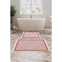 Eko Trend Djt 2 Li Yıkanabilir Kaymaz Taban Banyo Paspas Klozet Takımı 769 Modern Gri 50 X 80 - 40 X 50 pudra