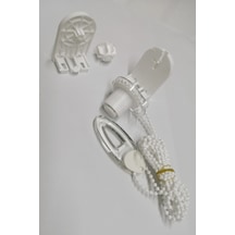 Stor Perde - Zebra Perde Rediktör Mekanizması + Plastik Zincir + Yan Kapklar + Burç + Elçek Beyaz Beyaz