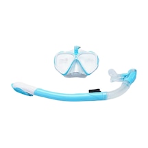 Speedo Speedo Au Dual Lenses Combo With Camera Mount Blu/ Unisex Mavi Maske Ve Şnorkel Set 006 Mavi
