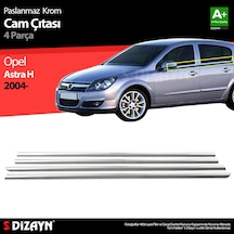 S-dizayn Opel Astra H Hb Krom Cam Çıtası 4 Prç 2004-2013
