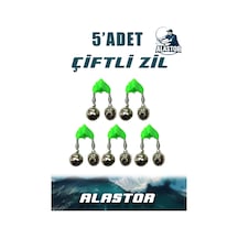 5'li Set Çiftli Plastik Zil Olta Zili Olta Kamışı İçin Zil Fosfor Takılabilir Zil