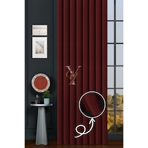 İpek Kadife Fon Perde V-30 Bordo Bordo