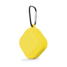 Caseonn Samsung Galaxy Buds Live - Buds Pro Kılıf Askı Aparatlı Mat Silikon Sarı