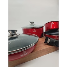 Tivoli Metallic Line Red Collection 9 Parça Tencere Takımı
